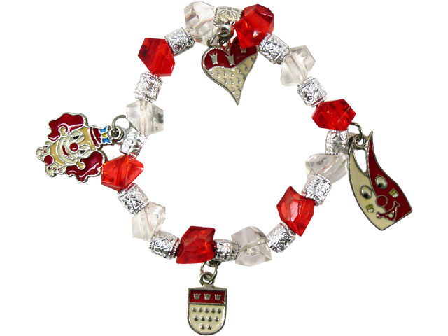Bettelarmband Köln, weiß-rot