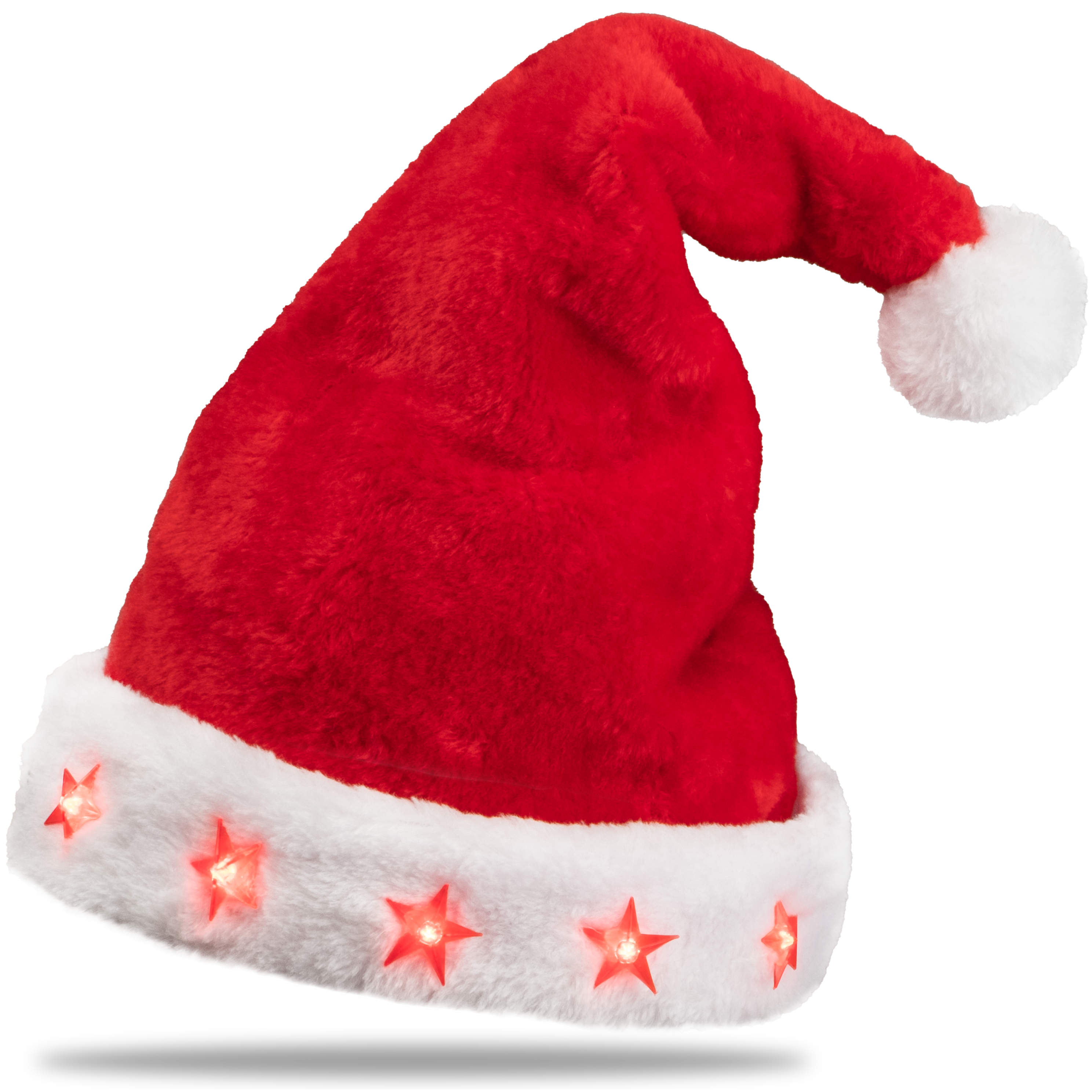 Weihnachtsmütze LED Sterne