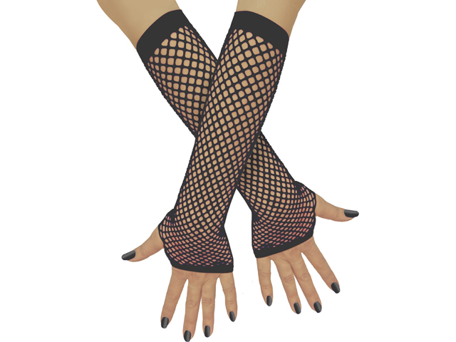 Unisex Netzhandschuhe fingerlos lang