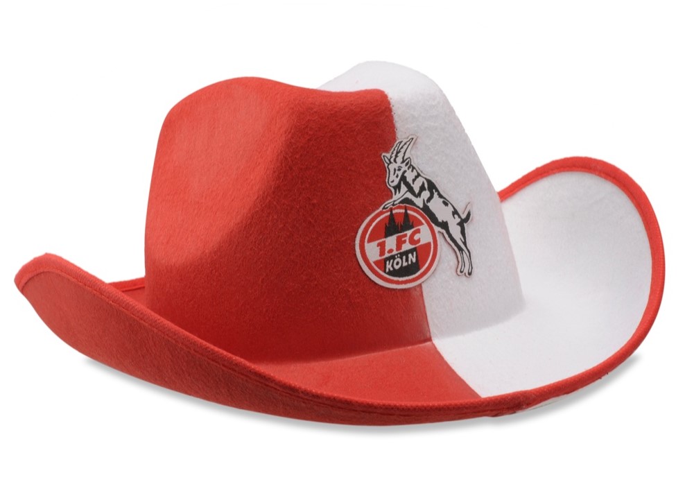 1.FC Köln Cowboyhut Cowboy Hut Fan Zubehör Karneval Fasching Rub 