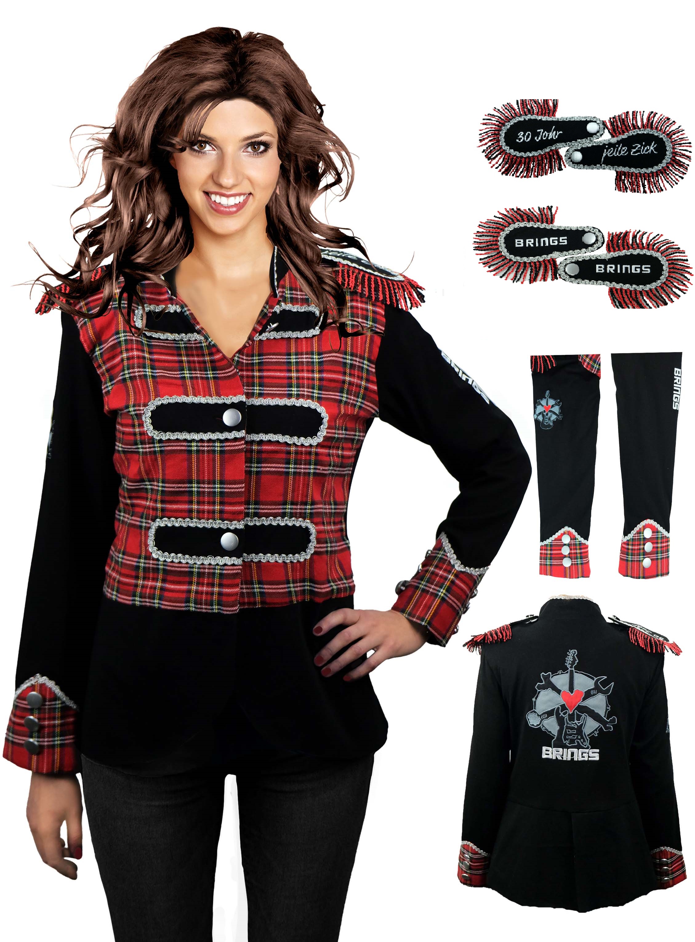 Brings Damen Frack karo Gr. XS bis 3XL