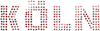 Schriftzug Köln rot klein