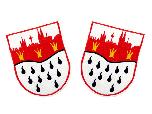 Bügelbild Wappen Skyline Welle 2er Set