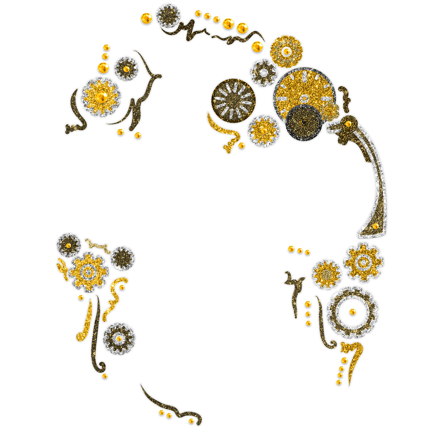 Gesichts-Tattoo Steampunk