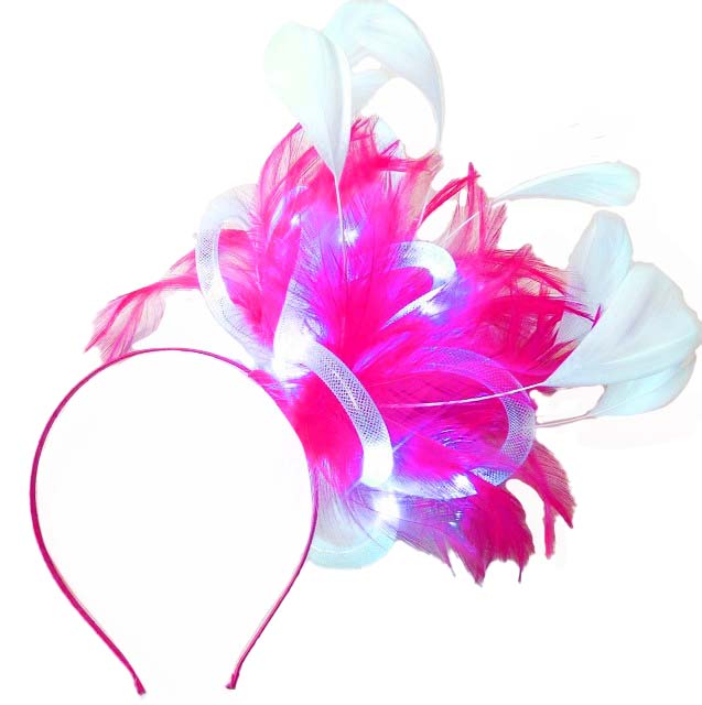 Haarreif LED mit Federn