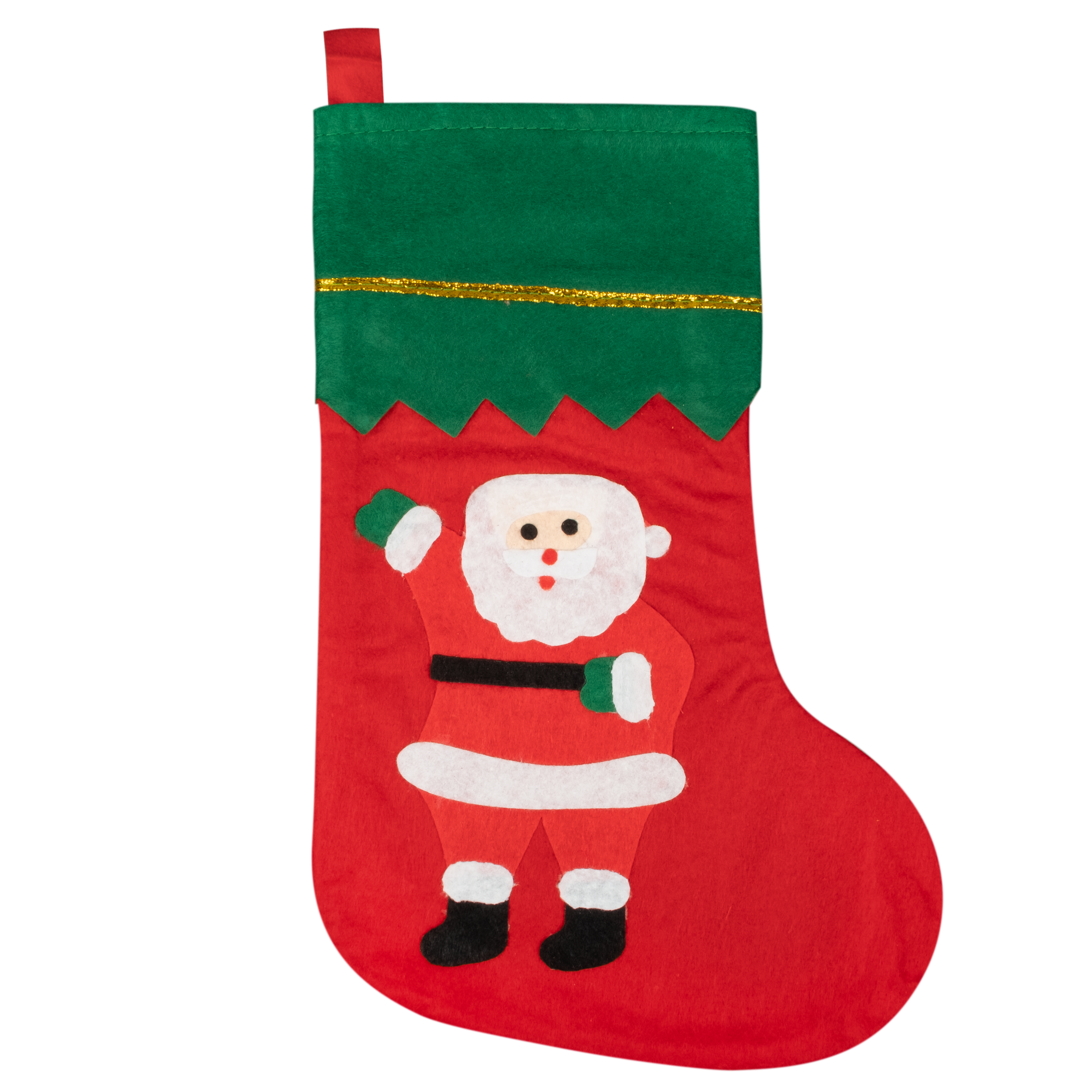 Weihnachtsstrümpfe mit goldener Borde (3er Set)