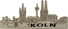 Köln Skyline gold groß