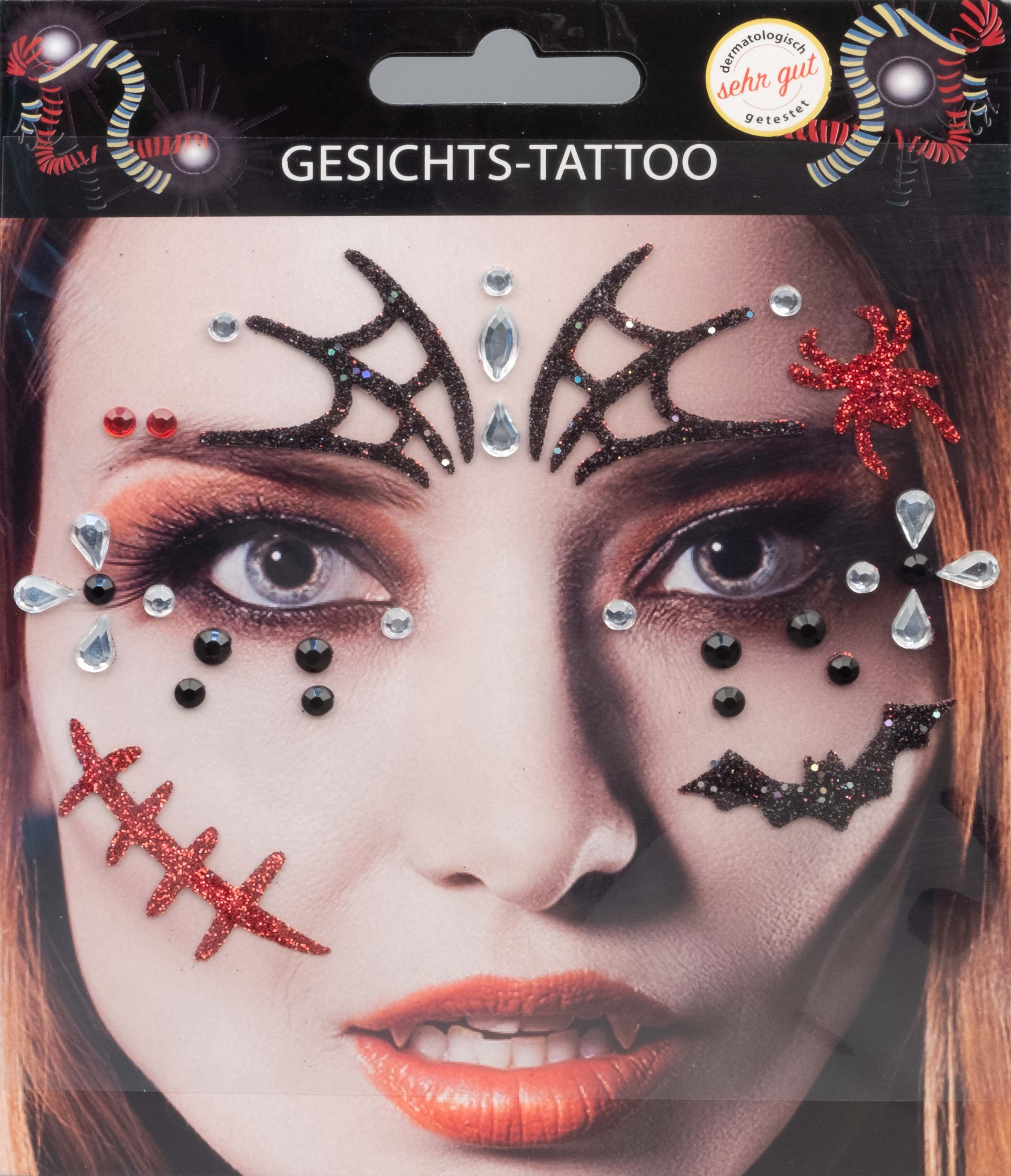 Gesichts-Tattoo Halloween