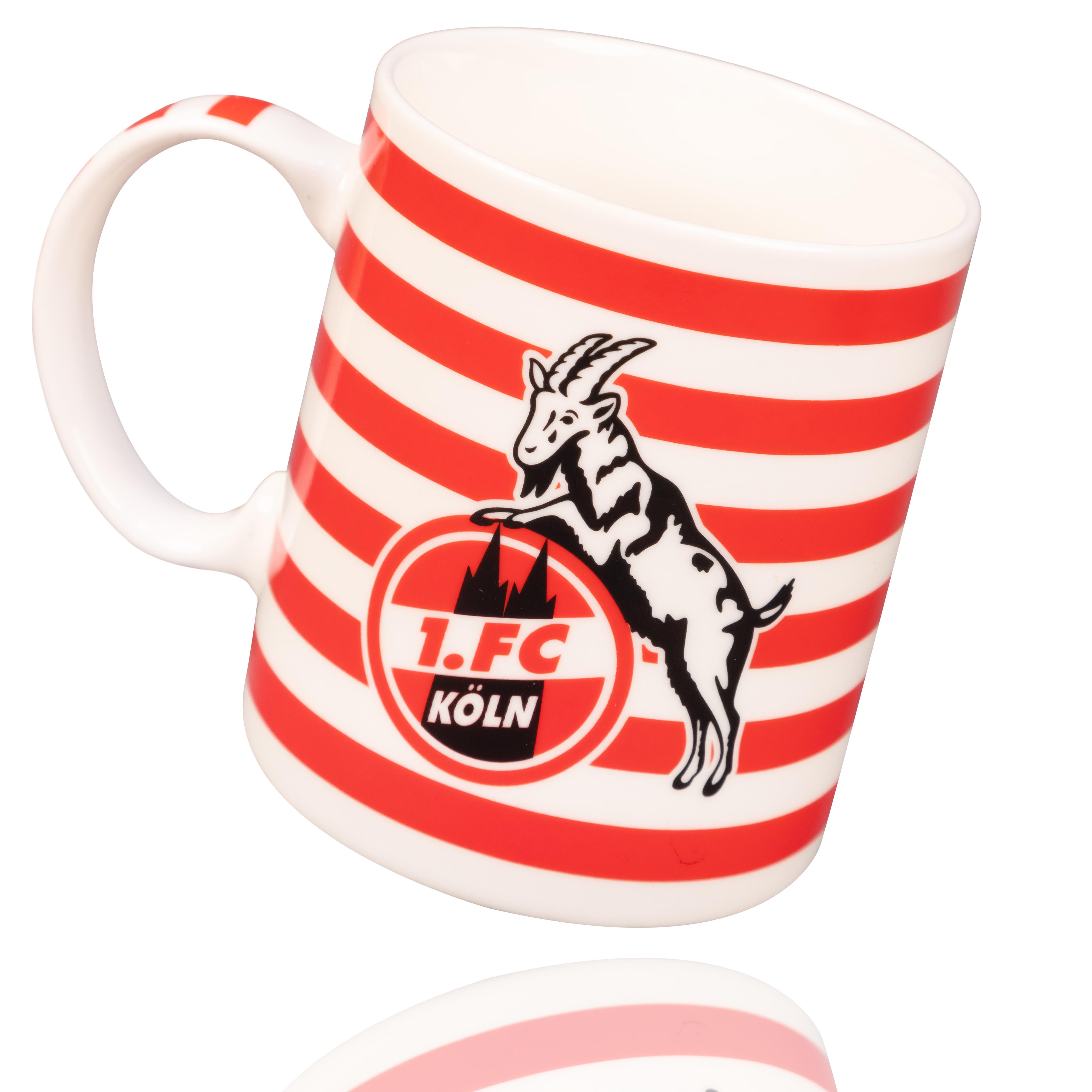 1.FC Köln Tasse Ringel "Alaaf ihr Jecke"
