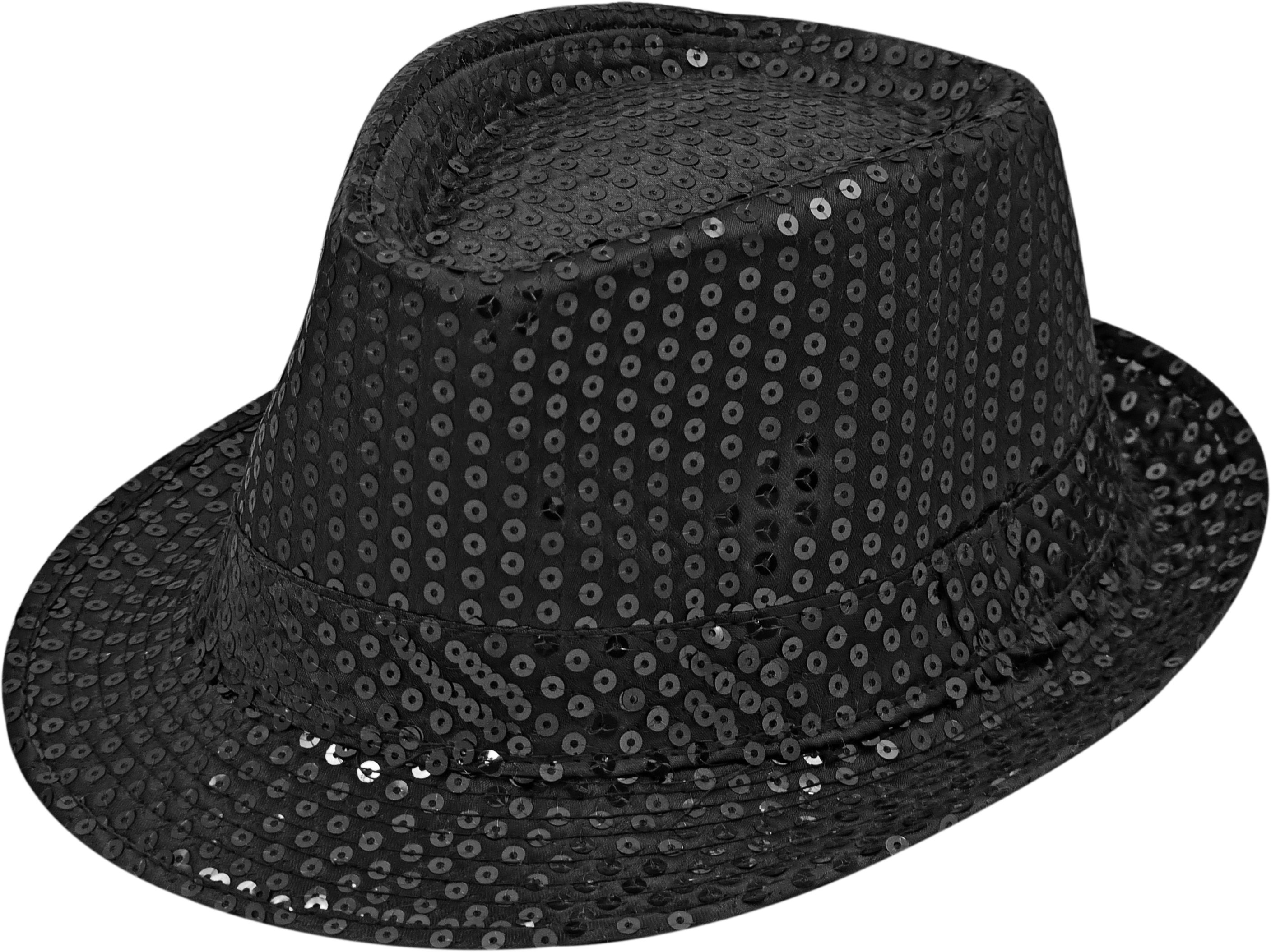 Pailletten-Hut schwarz
