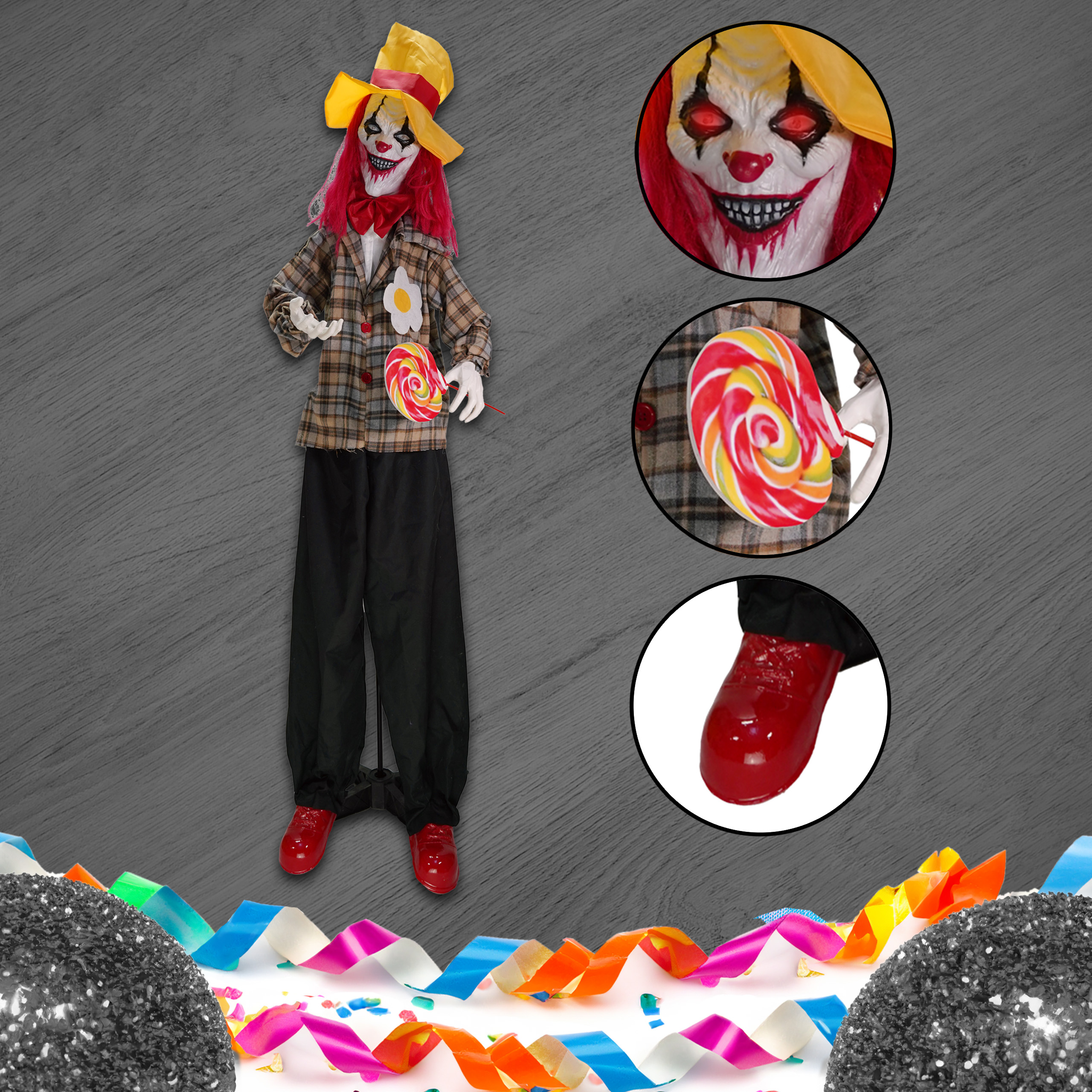 Dekorative Halloween Puppen mit LED und Bewegungseffekten