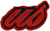 Schriftzug us rot/schwarz klein