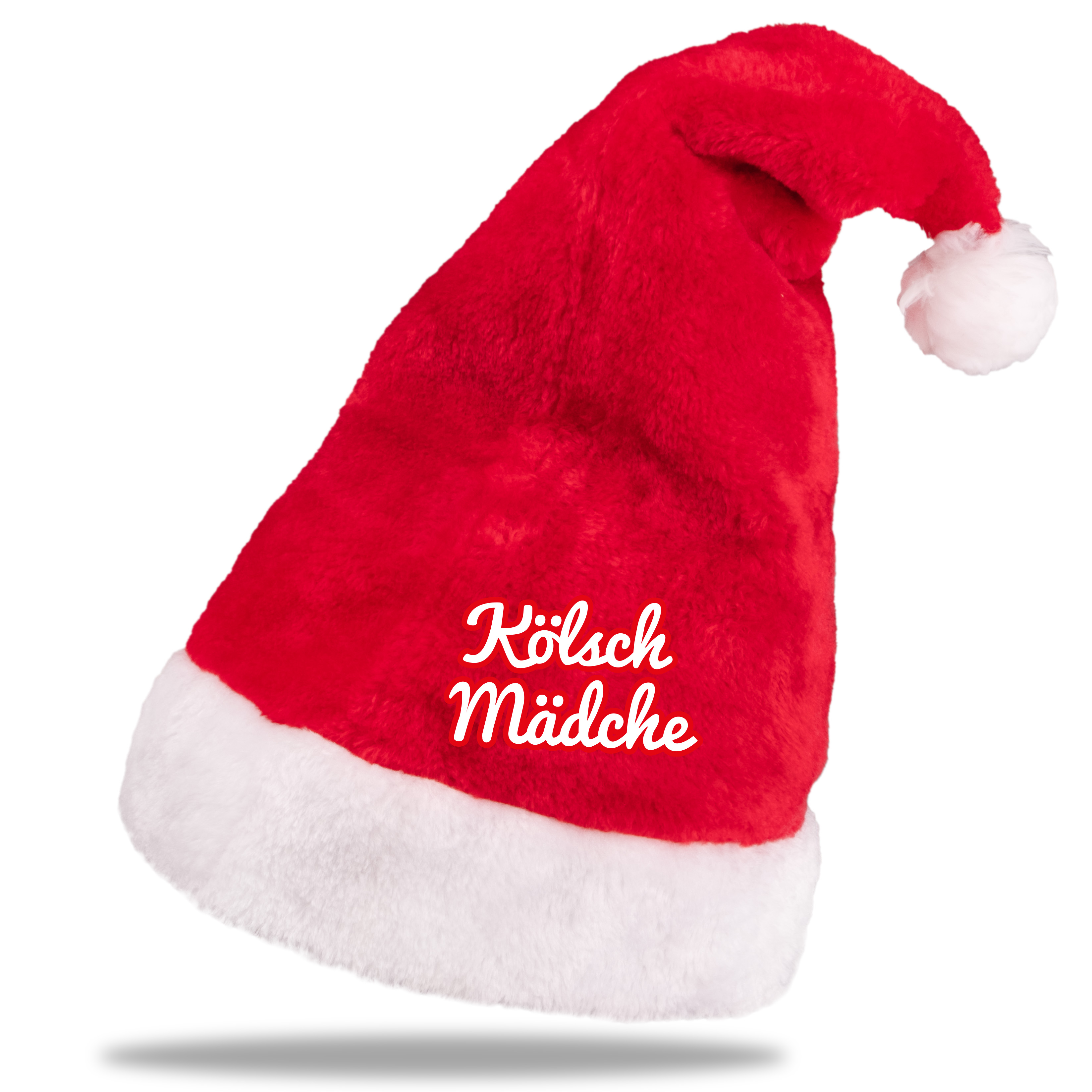 Weihnachtsmütze Plüsch Kölsch Mädche
