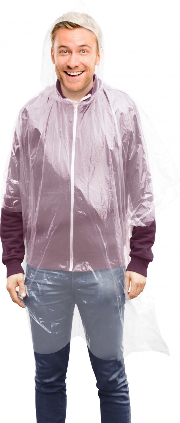 Regenponcho mit Kapuze Unisex