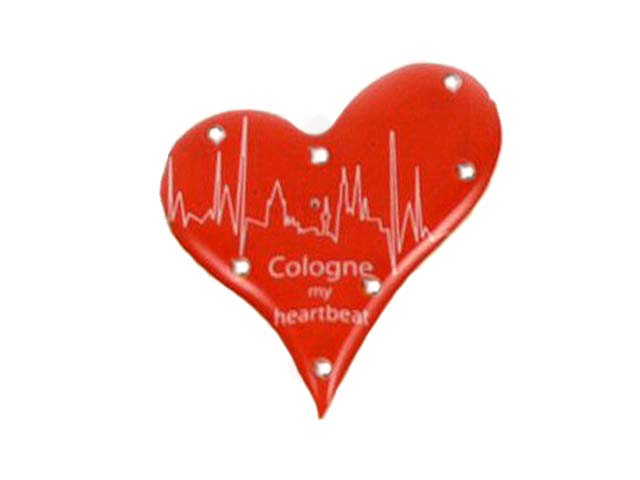 Blinky Herz Skyline heartbeat, rot