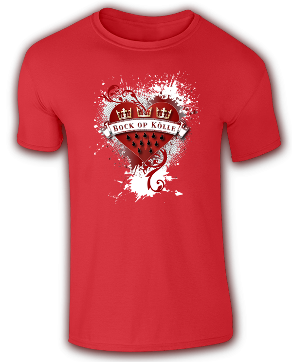 Herren T-Shirt Bock op Kölle Herz