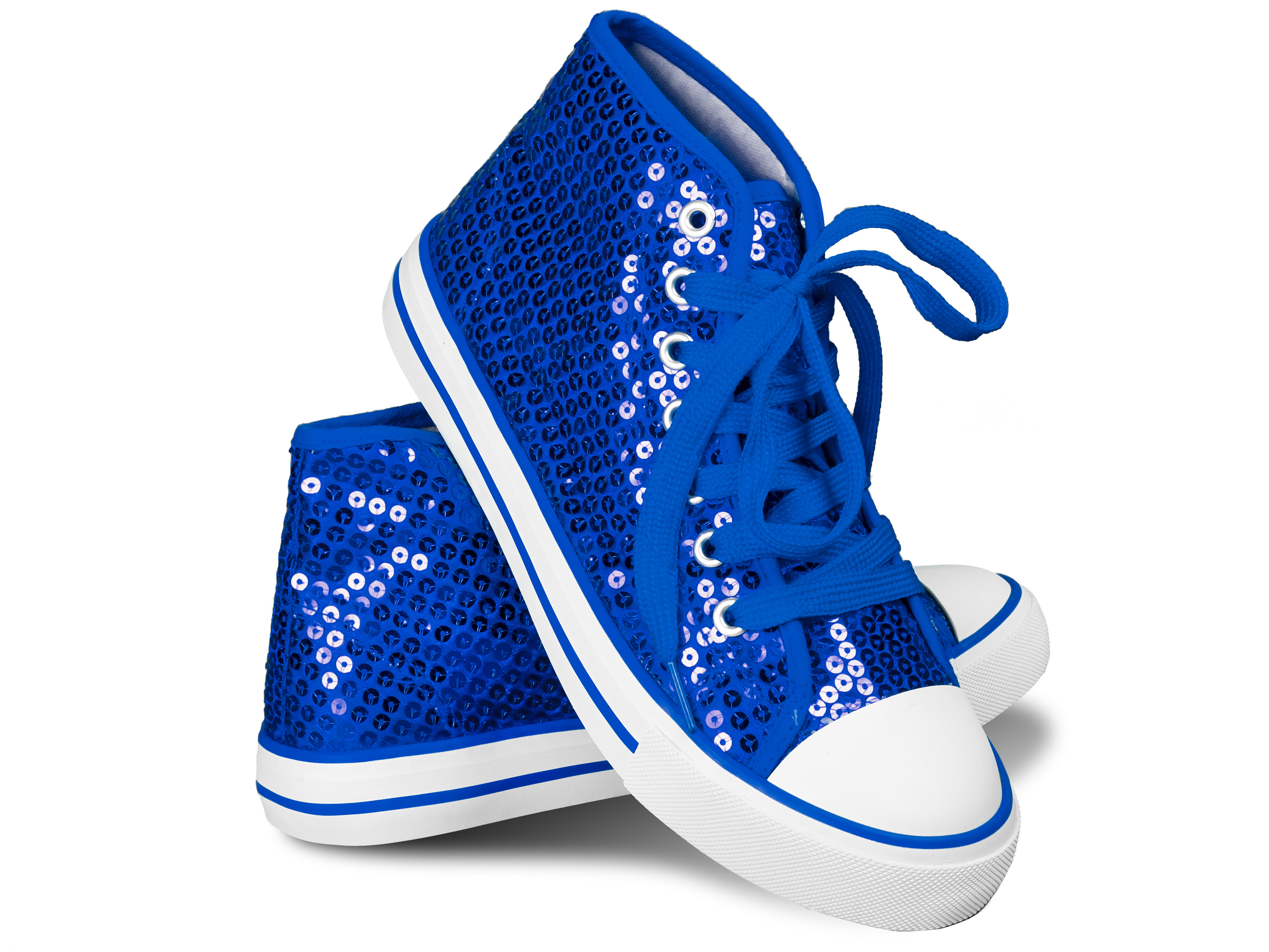 Paillettenschuh blau Gr. 43