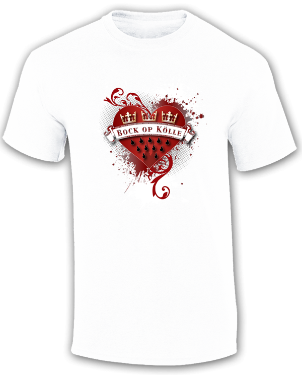 Herren T-Shirt Bock op Kölle Herz