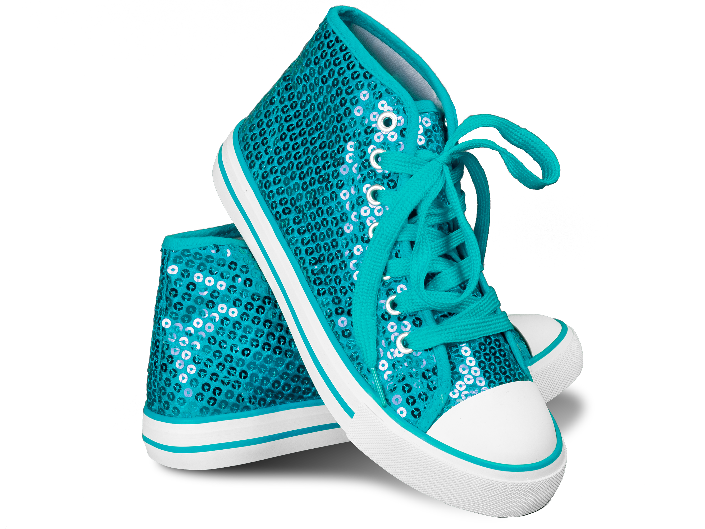 Paillettenschuh türkis Gr. 37