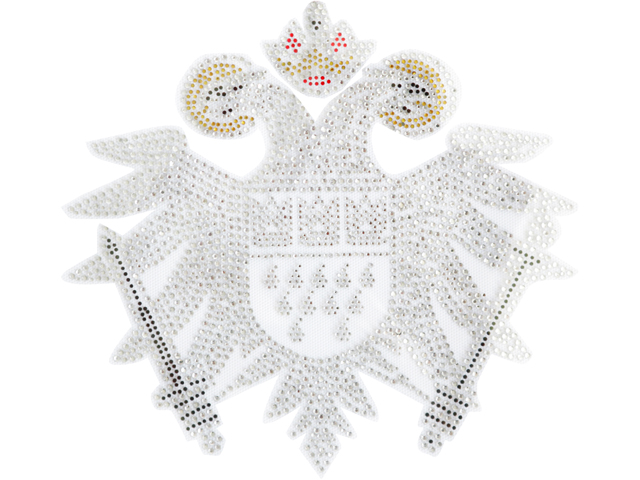 Strass Bügelbild Stadtadler
