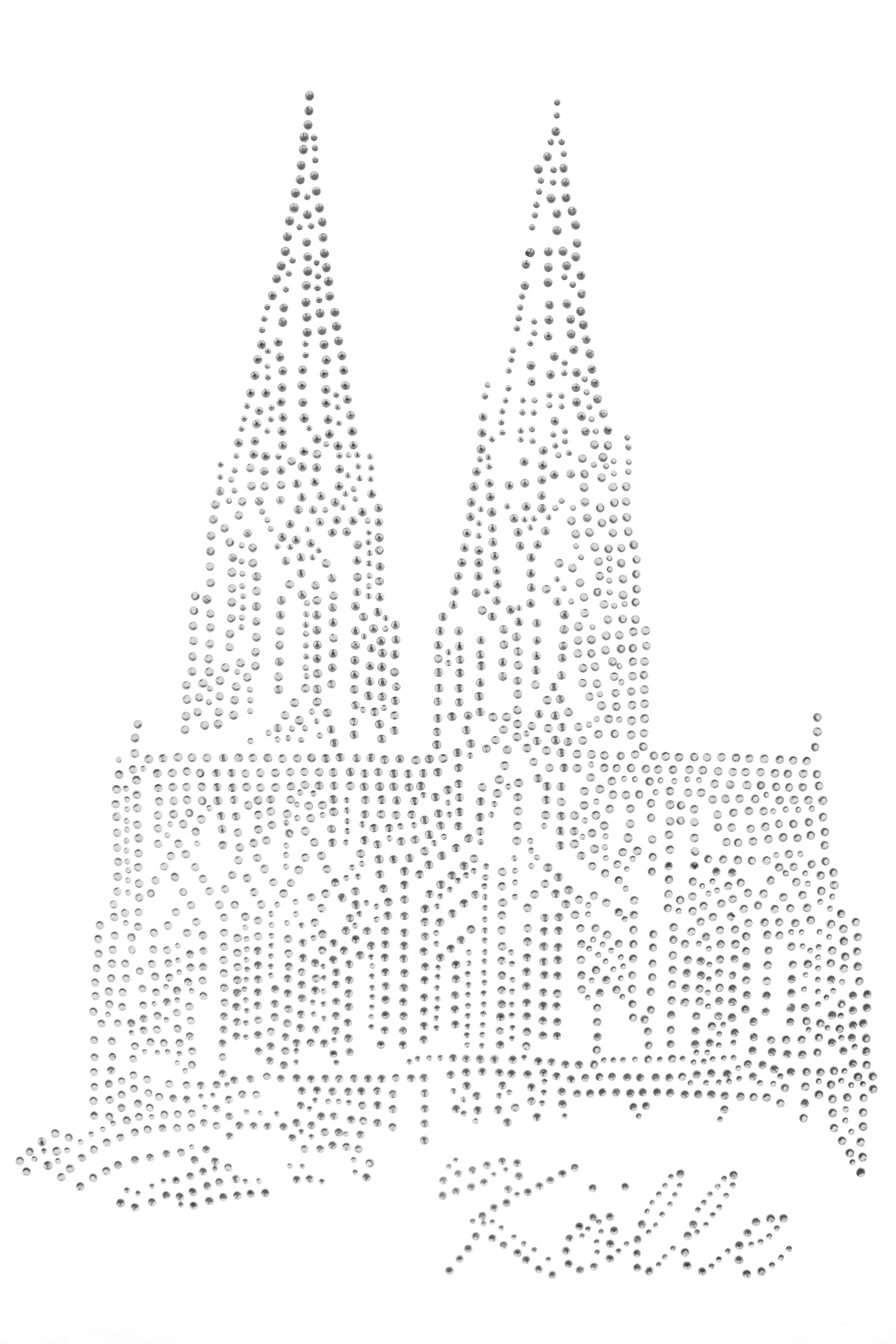 Strass Bügelbild Dom Kölle