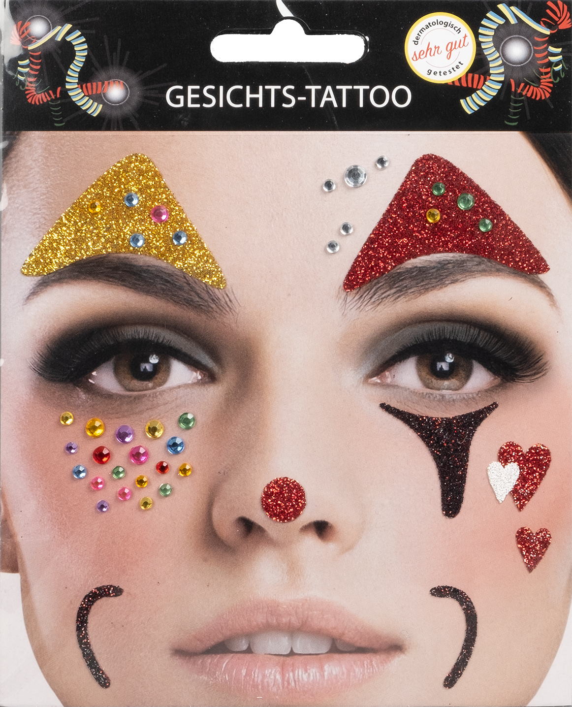 Gesichts-Tattoo Clown