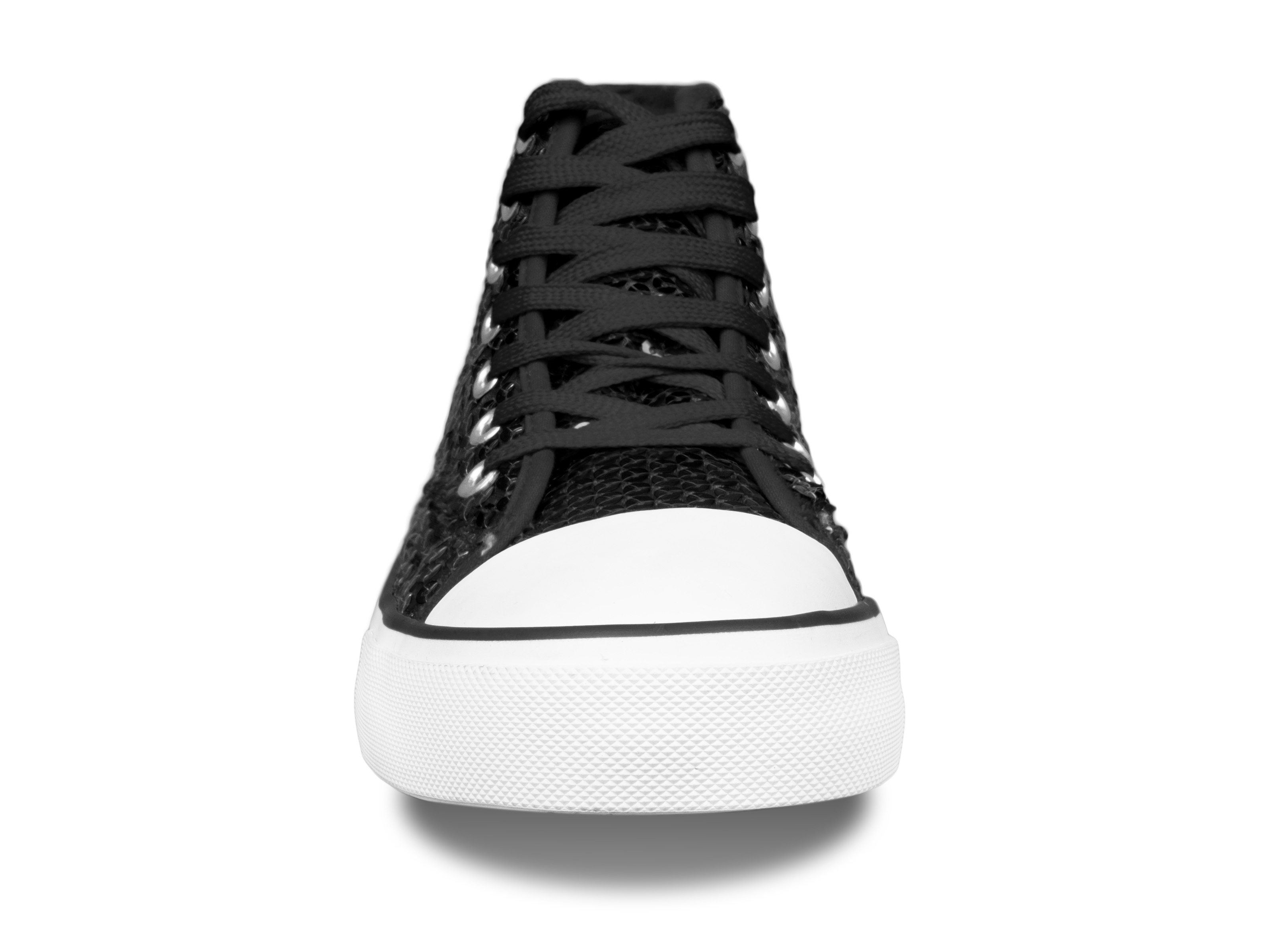 Paillettenschuh schwarz Gr. 44