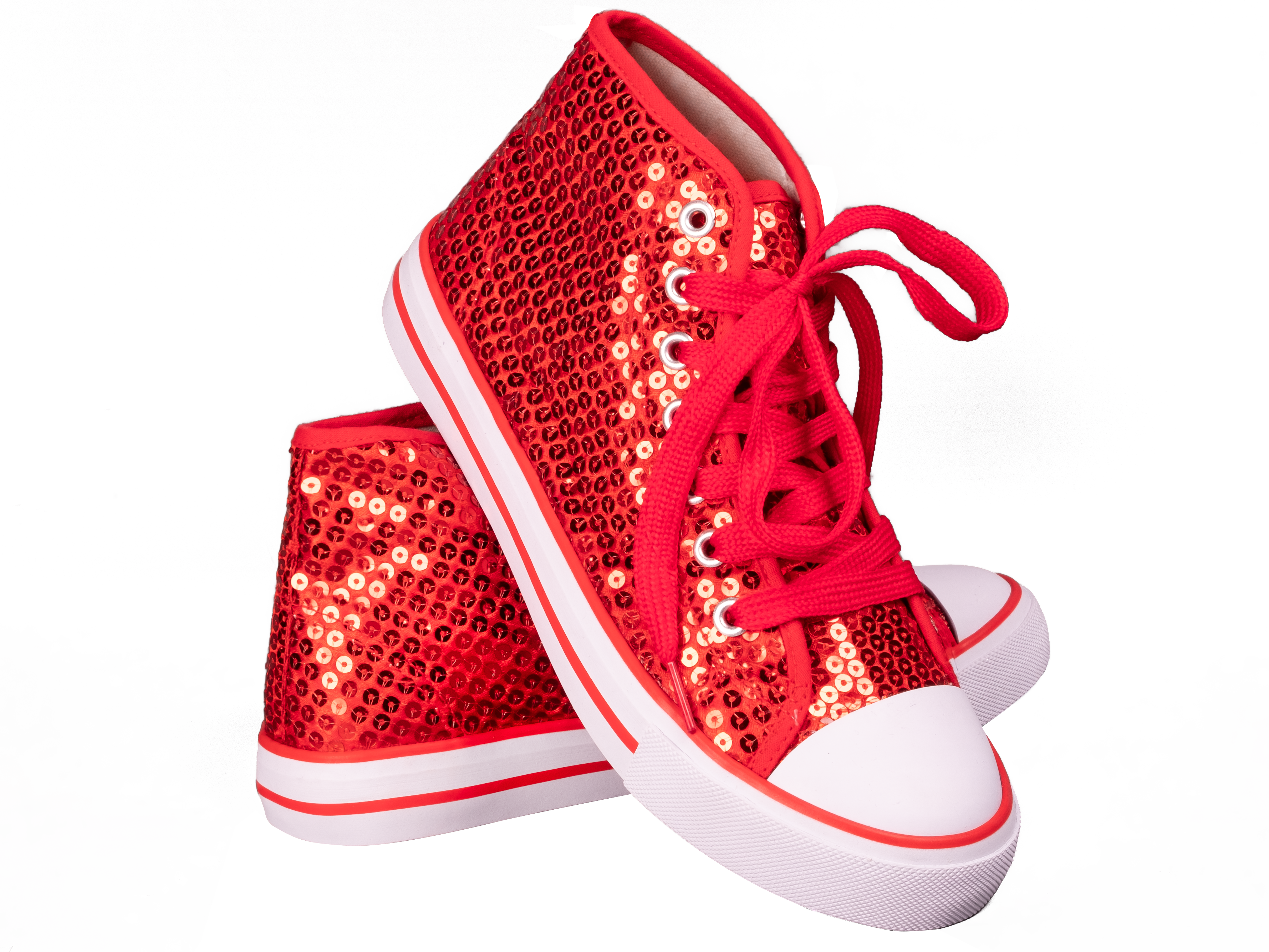 Paillettenschuh rot Gr. 39