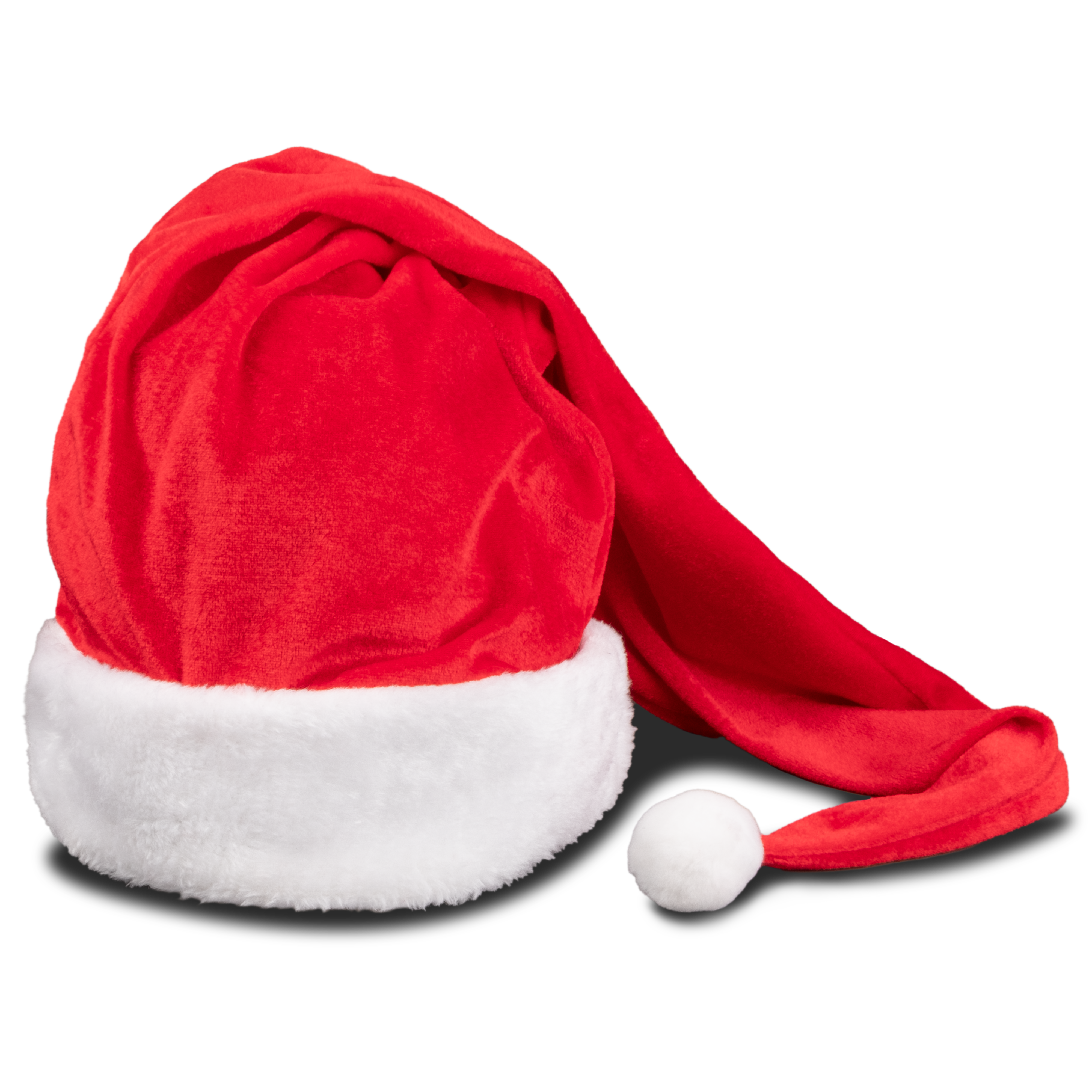Weihnachtsmütze Plüsch lang