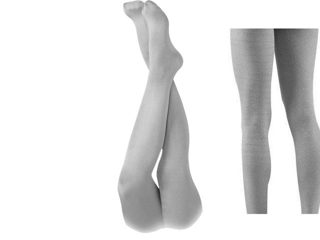 Blickdichte Strumpfhose Glitter silber