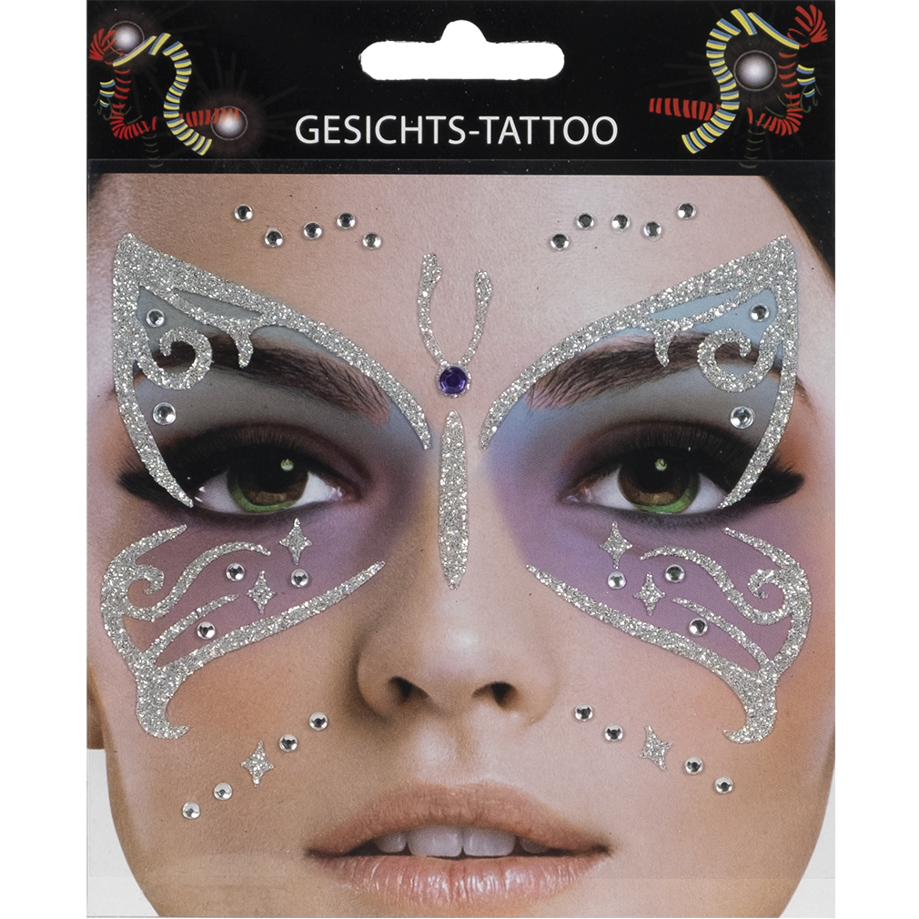 Gesichts-Tattoo Schmetterling
