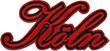 Schriftzug Köln rot/schwarz klein