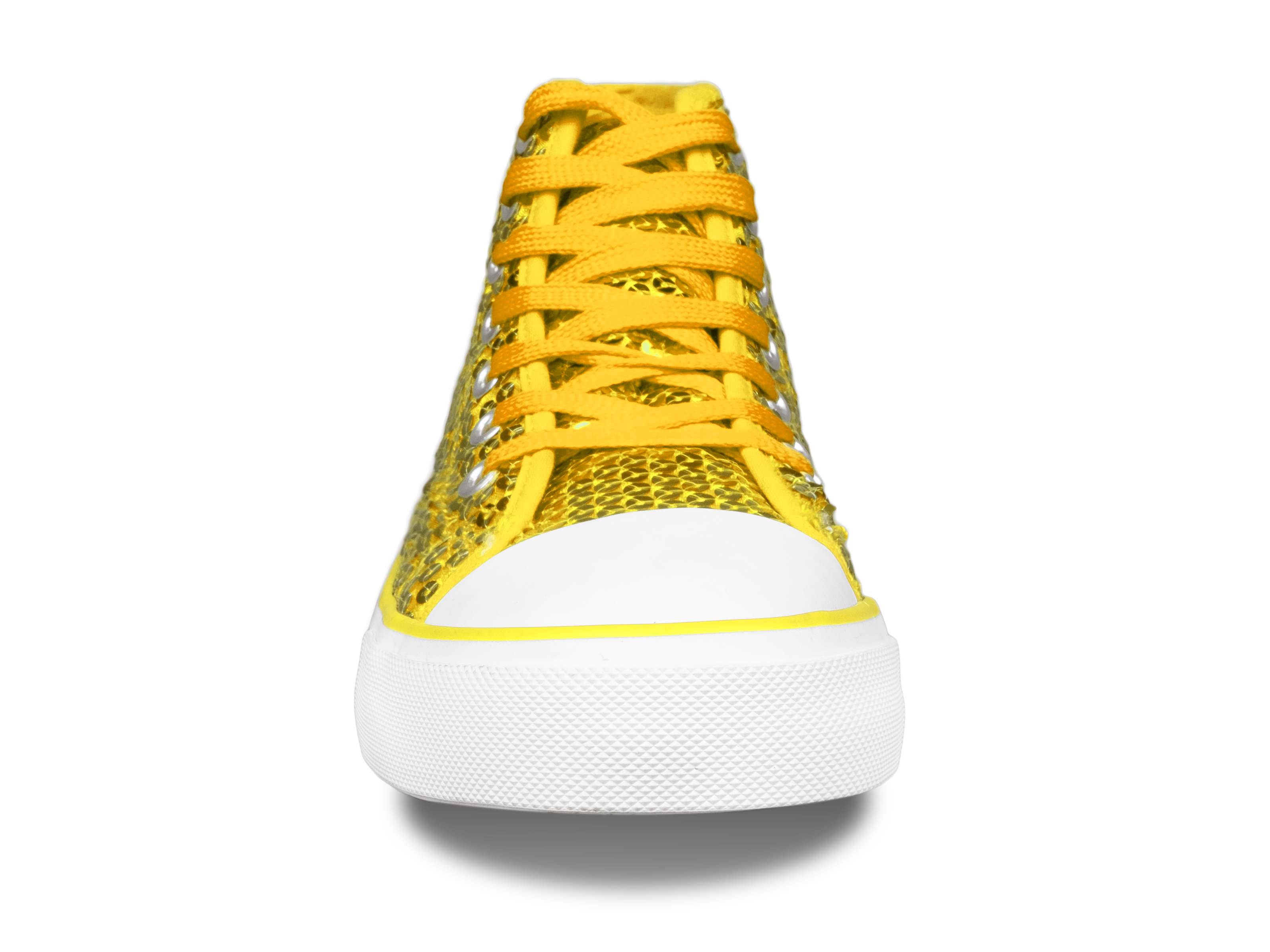 Paillettenschuh gelb Gr. 43