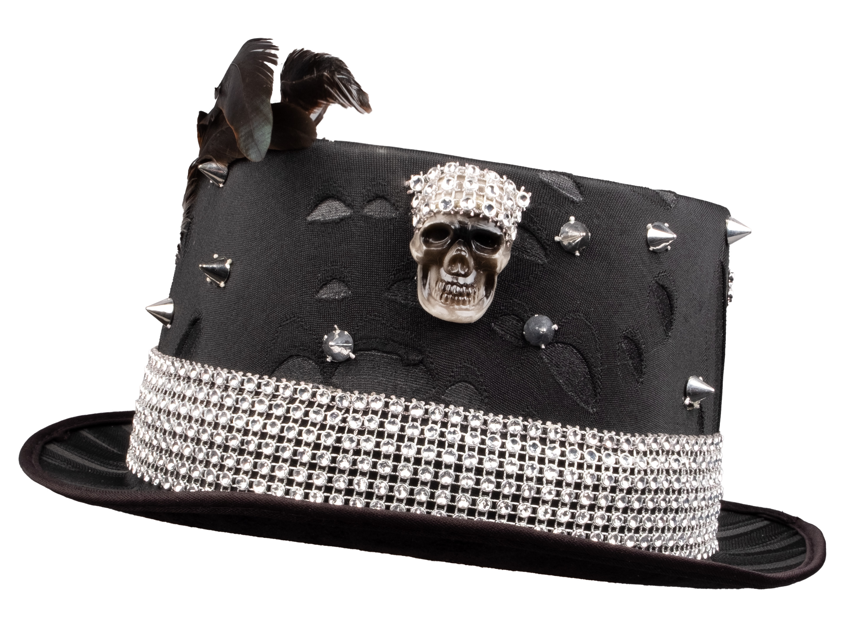 Zylinder Totenkopf Nieten 57cm