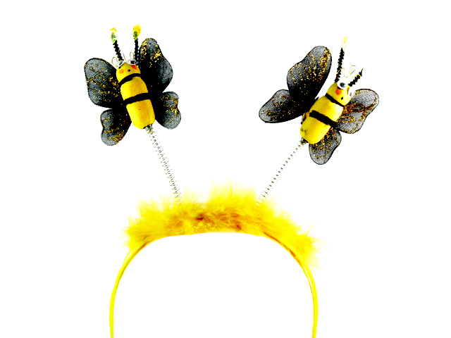 Haarreif Biene mit Federn