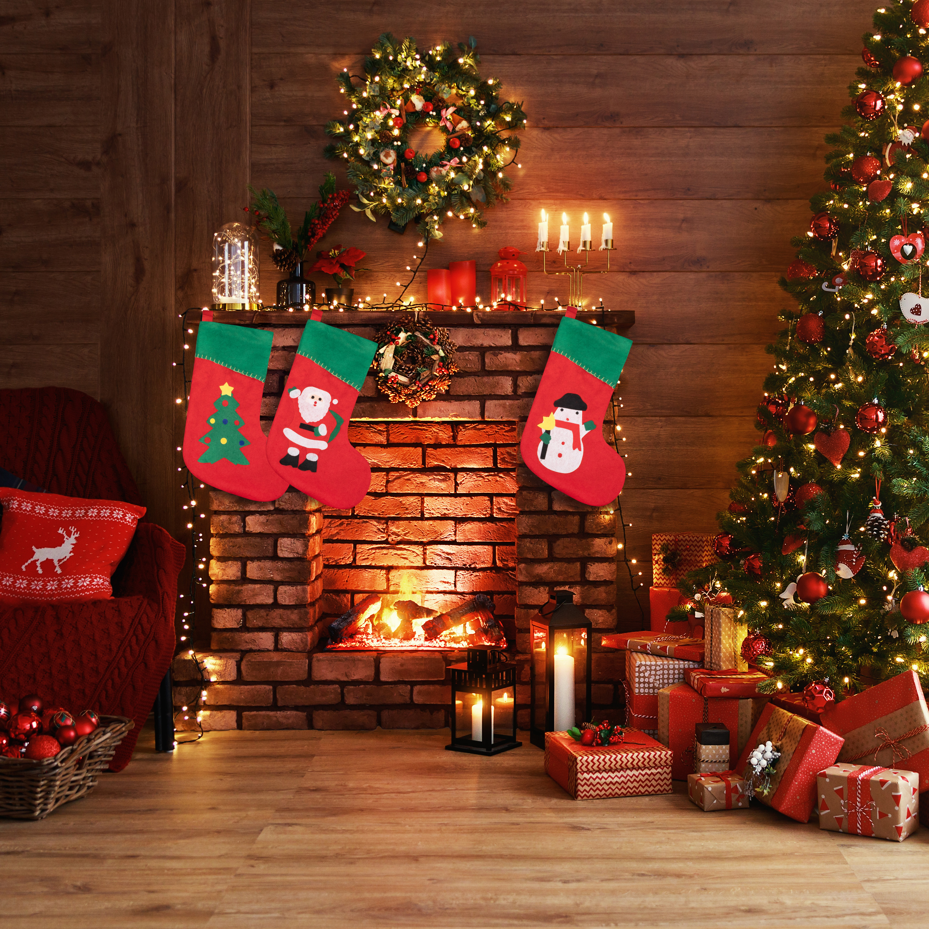 Weihnachtsstrümpfe (3er Set)