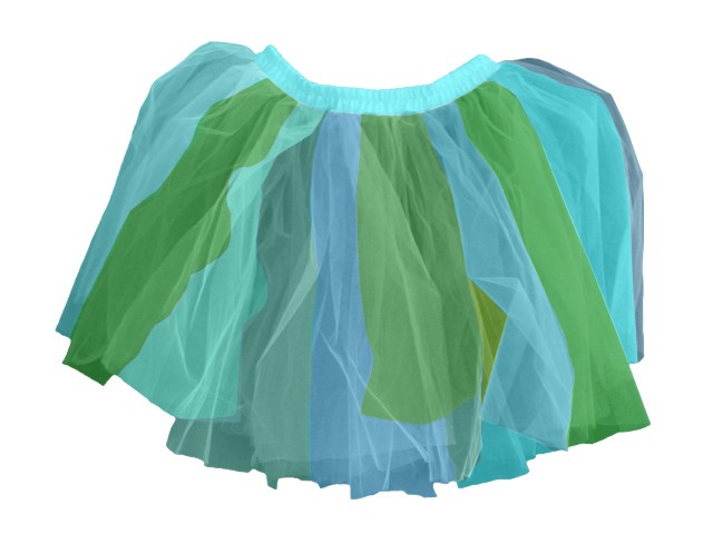 Petticoat 50cm türkis/blau