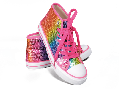 Paillettenschuh bunt Gr. 44