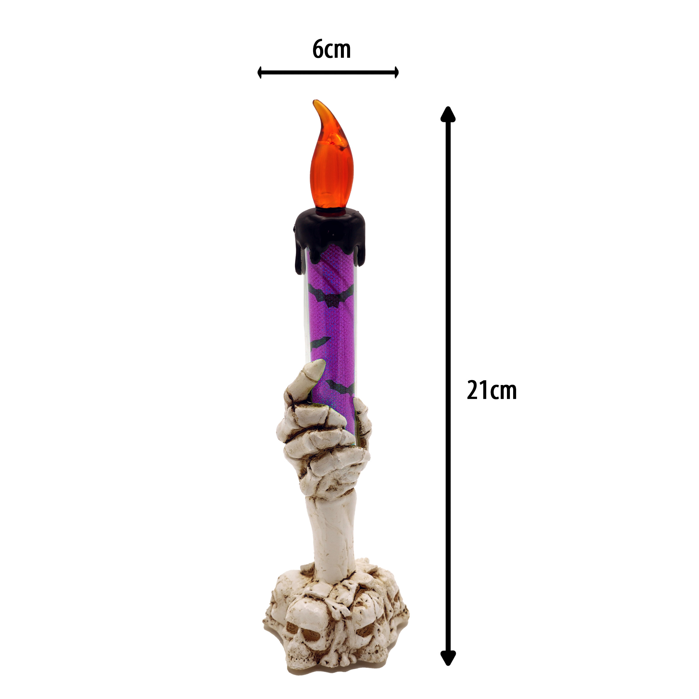 Halloween Dekokerze, LED, 6x21,5cm