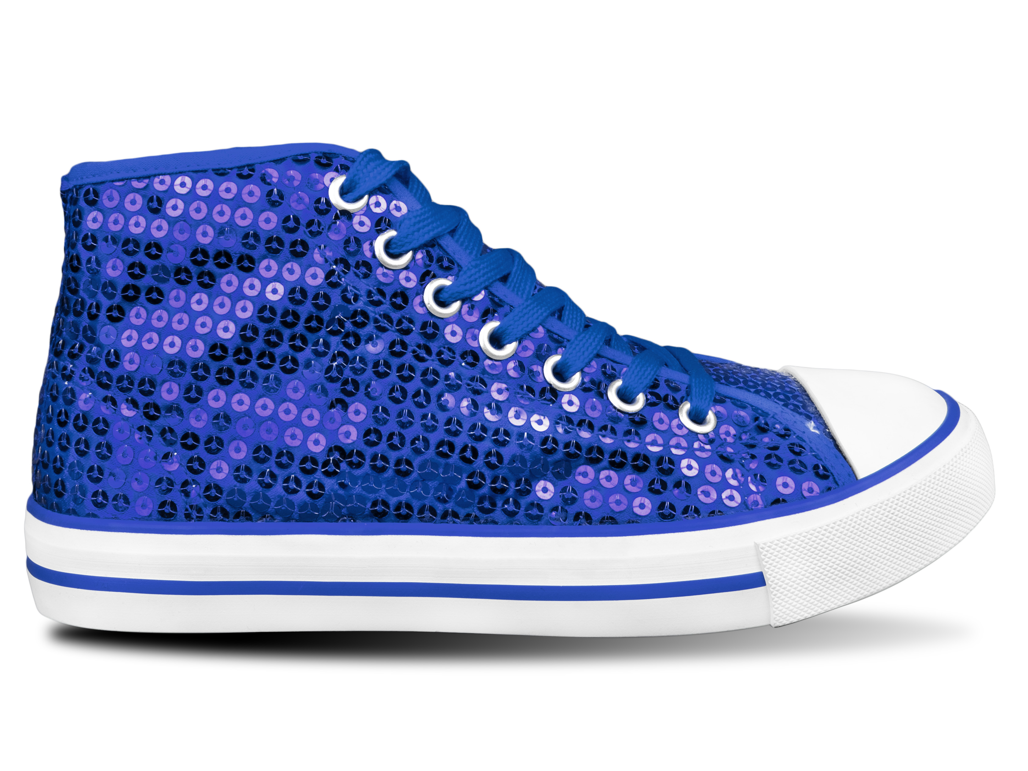 Paillettenschuh blau Gr. 44