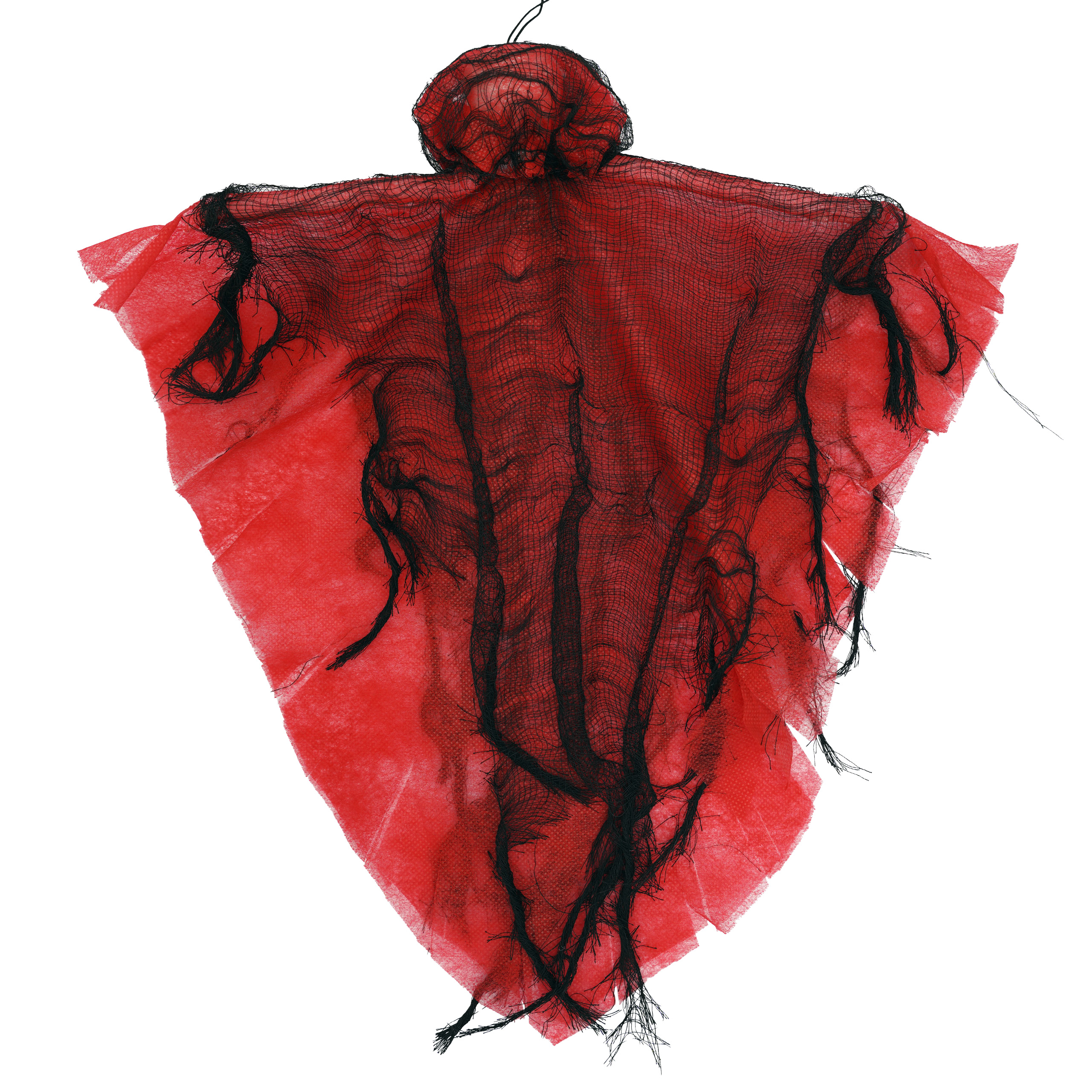 Halloween Deko Geist Totenkopf rot, ca 35cm