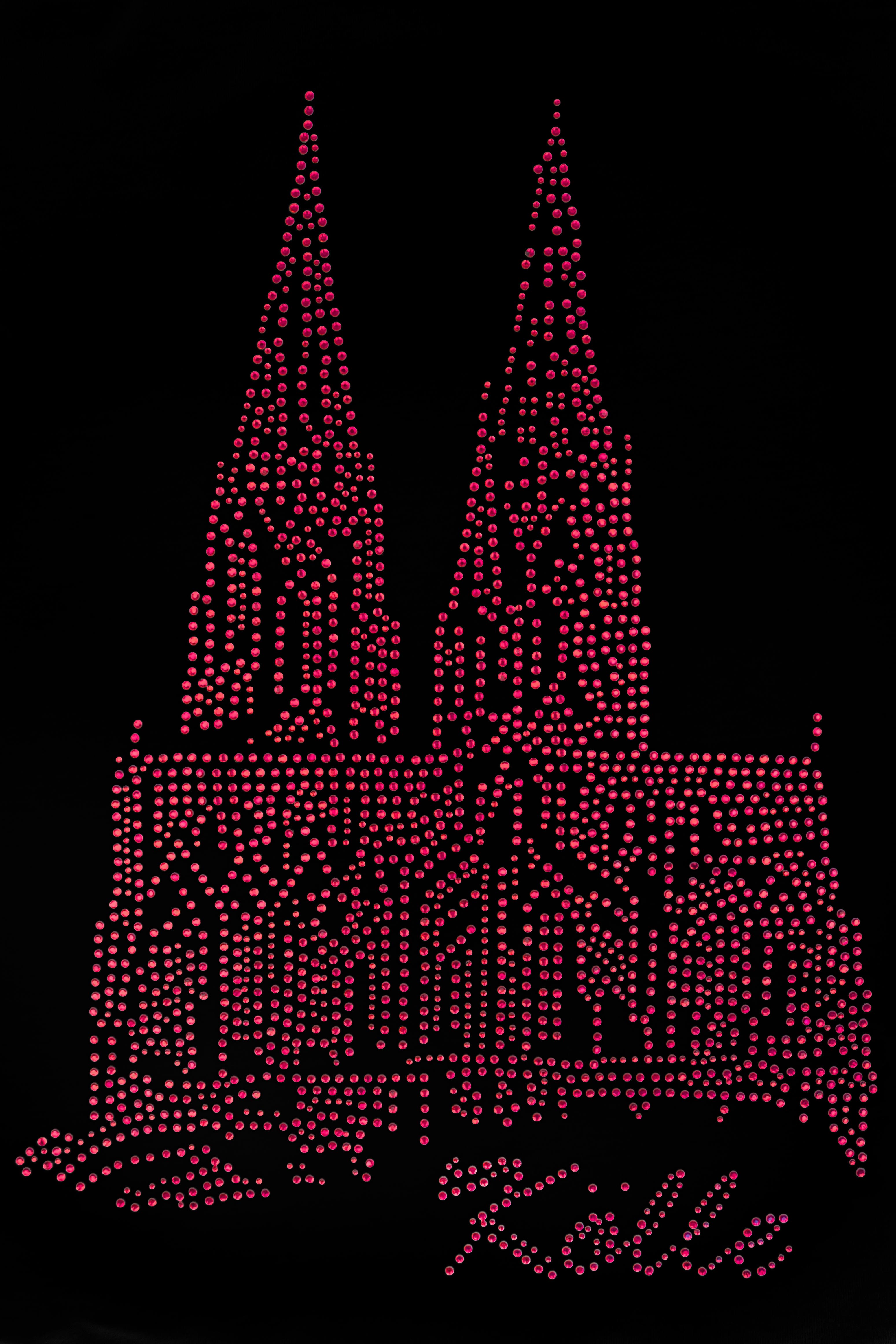 Strass Bügelbild Dom Kölle