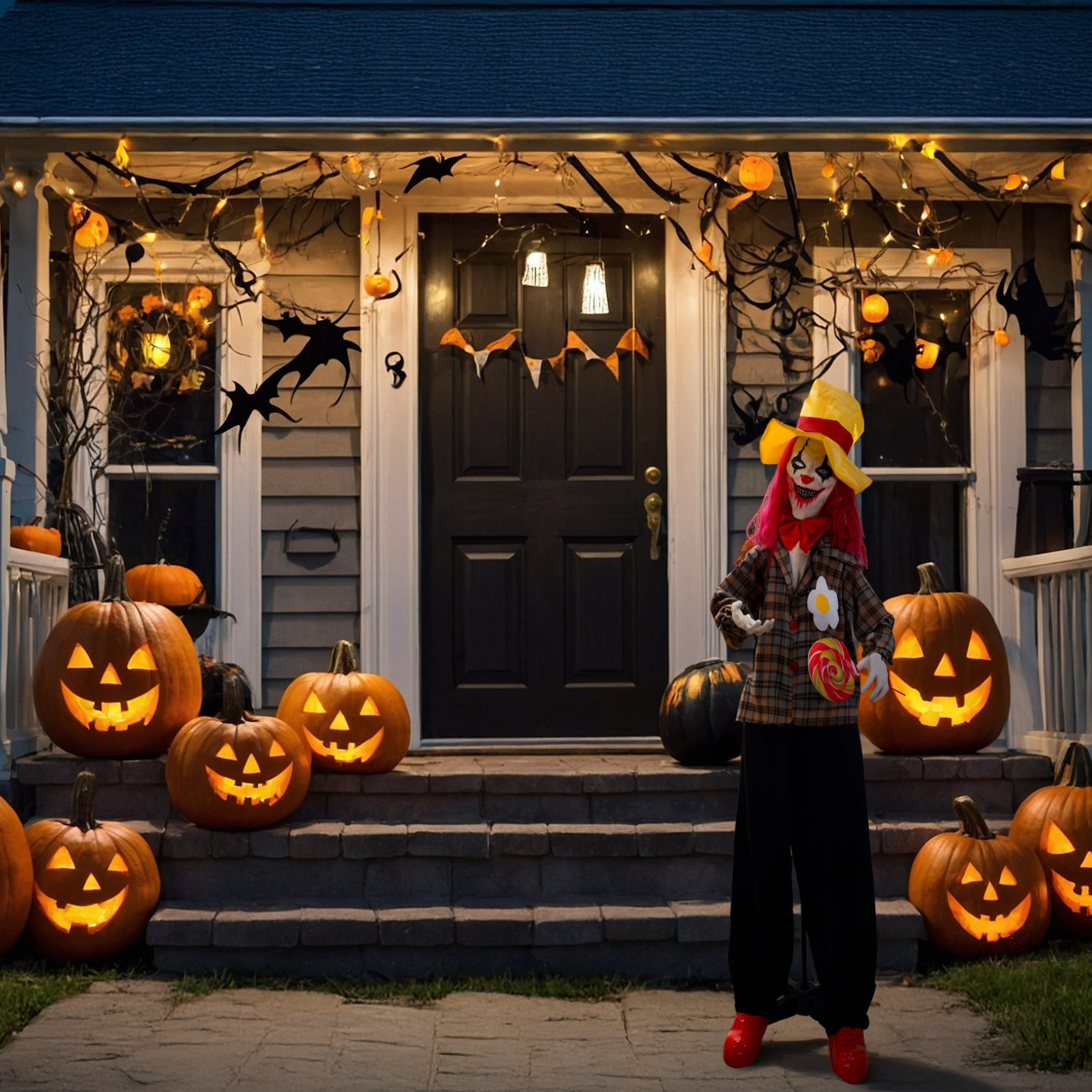 Dekorative Halloween Puppen mit LED und Bewegungseffekten