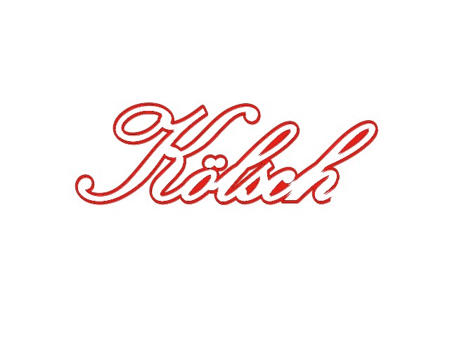Bügelbild Schriftzug " Kölsch" klein