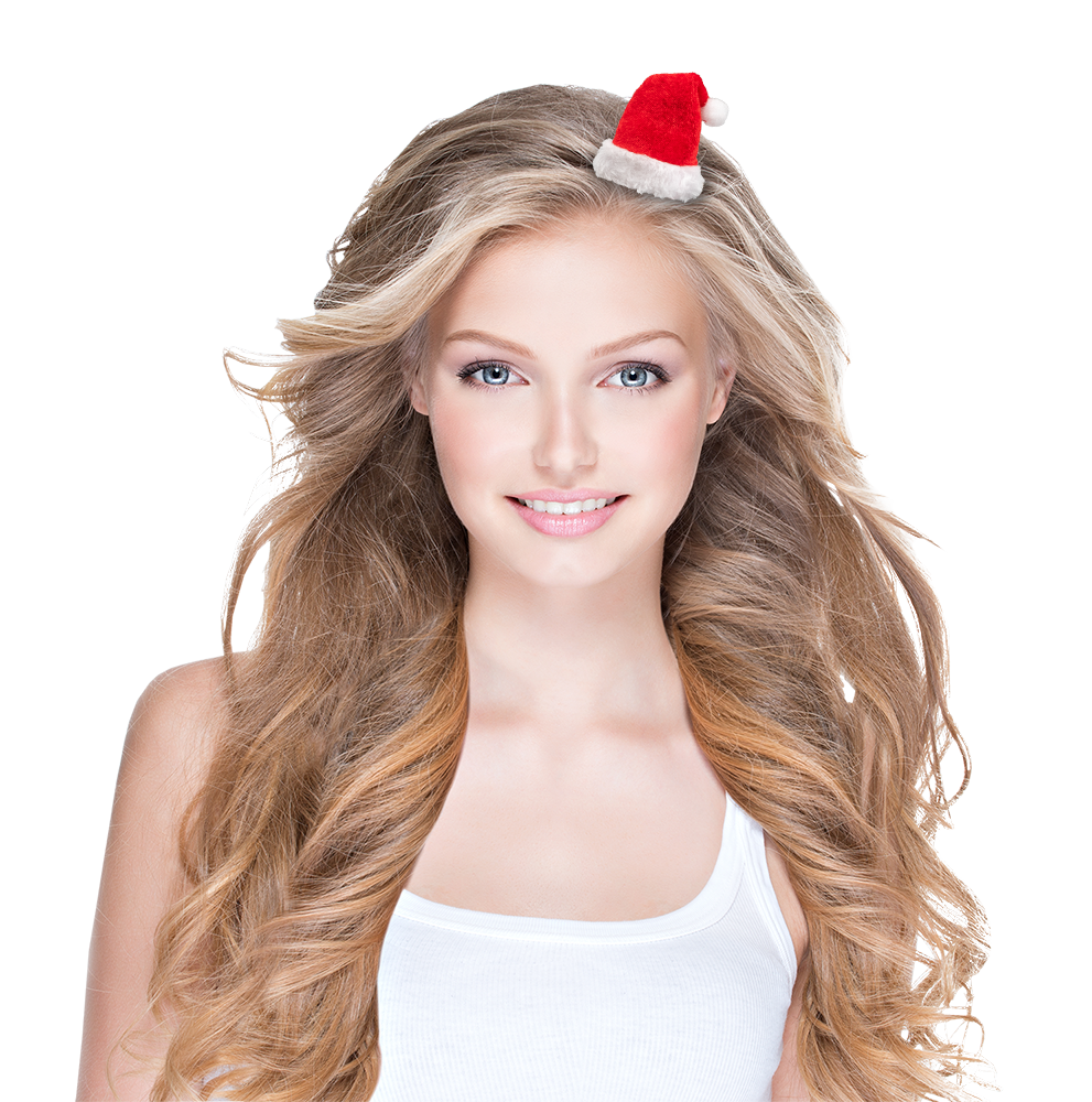 Haarclip Weihnachtsmütze