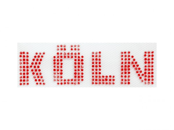Strass Bügelbild Köln klein Schriftzug