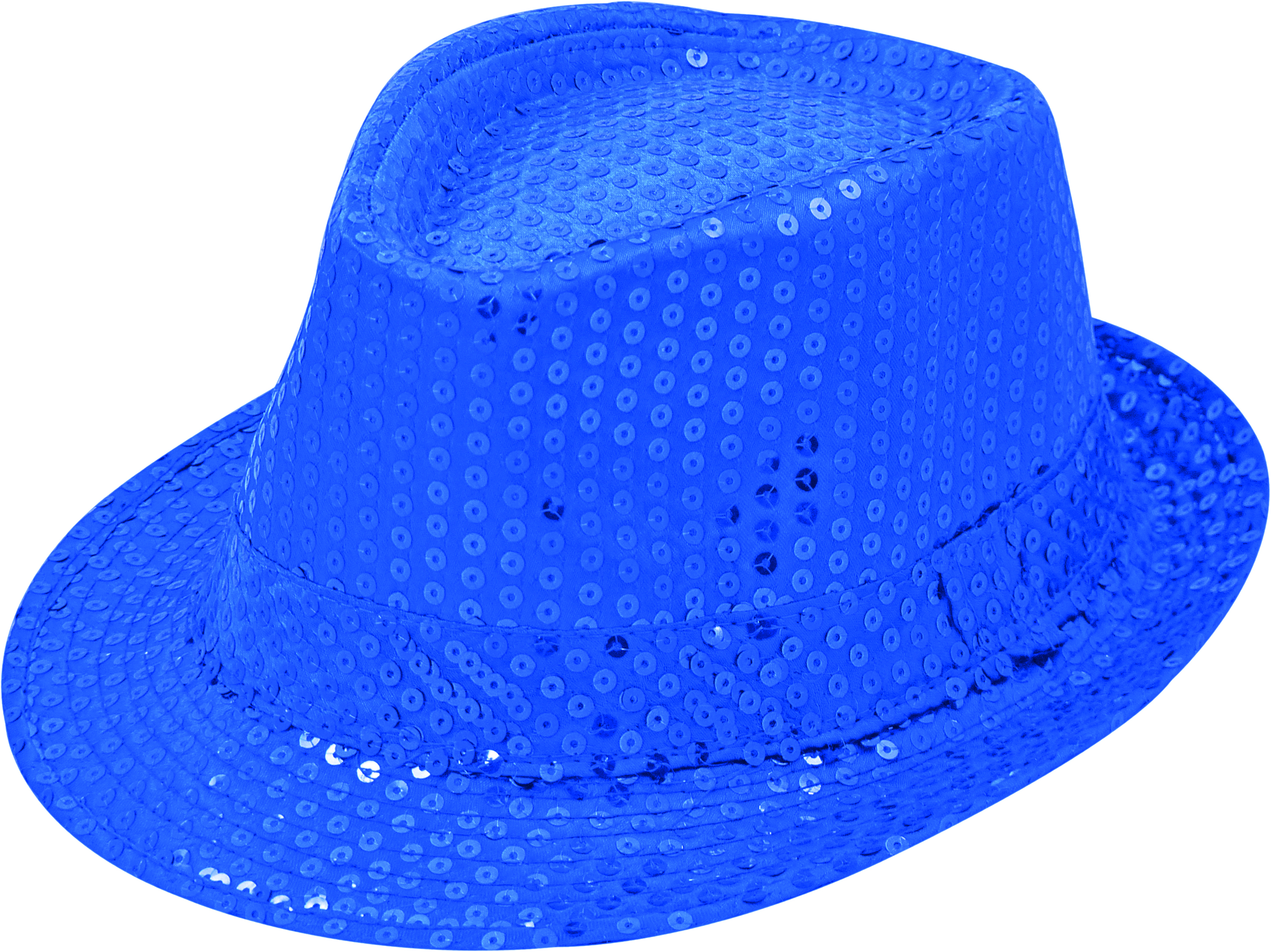 Pailletten-Hut blau